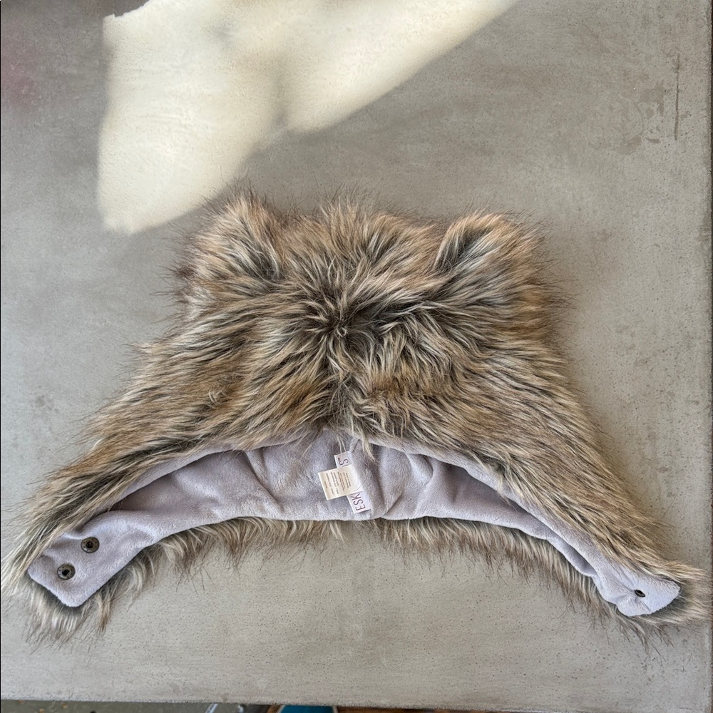 Cozy Faux Fur Kids Hat - Brown